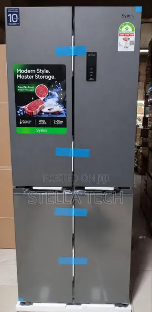 Syinix 421 Litres GLASS FOUR DOOR Refrigerator