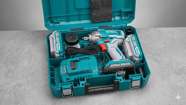 Total 20V Cordless Impact Wrench 300Nm (2 Batteries + Charger)