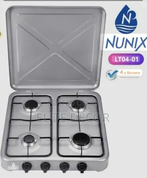 Nunix LT04-01 Table Top Gas Cooker – 4 Burner Stainless Steel