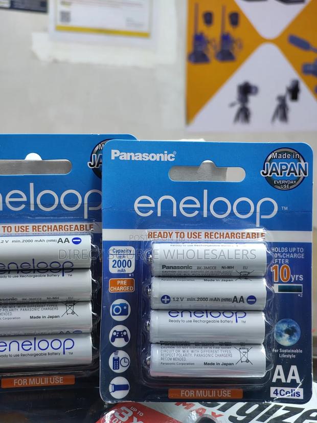 Eco-Friendly Panasonic Eneloop AA 4-Pack Solar Pre-Charged Batteries