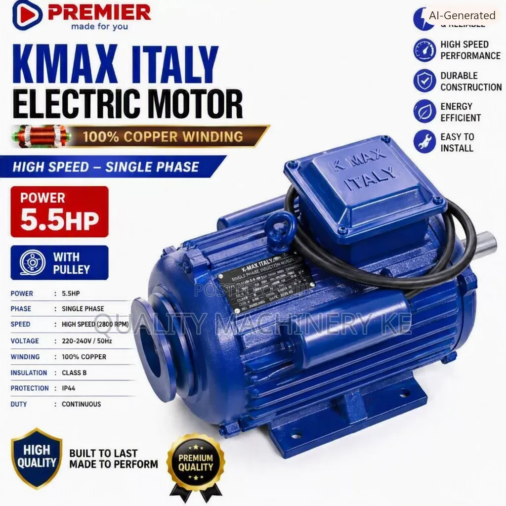 Long Lasting 5.5hp KMAX ITALY Electric Motor