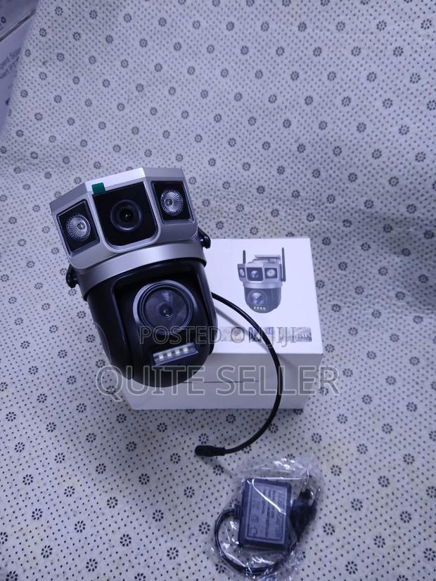 360° PTZ 4G SIM Card CCTV Camera With Dual Len