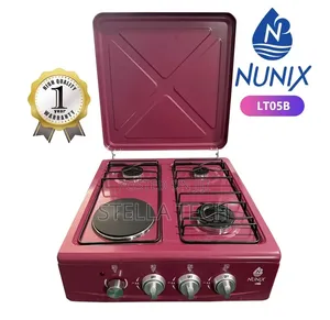 New Model Nunix Table Top Cooker 3 Gas + 1 Electric Burner Stove