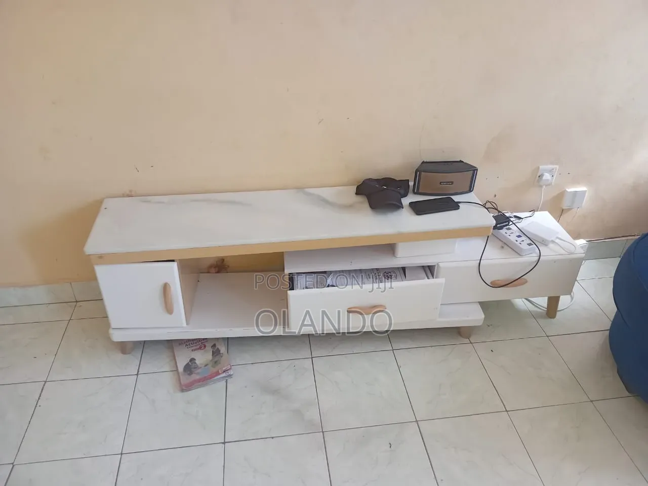 Modern White TV Stand