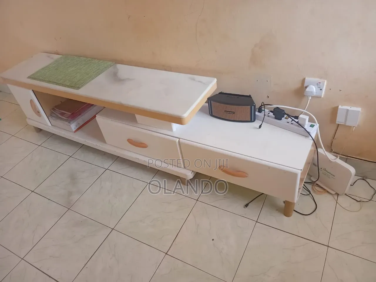 Modern White TV Stand