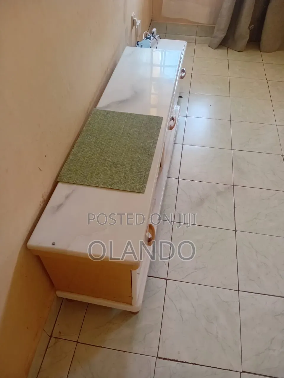 Modern White TV Stand
