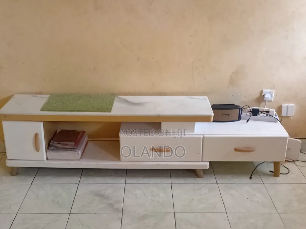 Modern White TV Stand