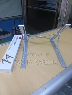 Adjustable Metallic Laptop Stand – Strong Foldable