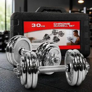 Adjutable 30kgs Chrome Dumbells