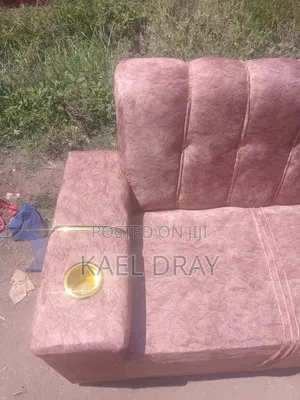 Pink Velvet 2-Seater Sofa With Built-in Cup Holders