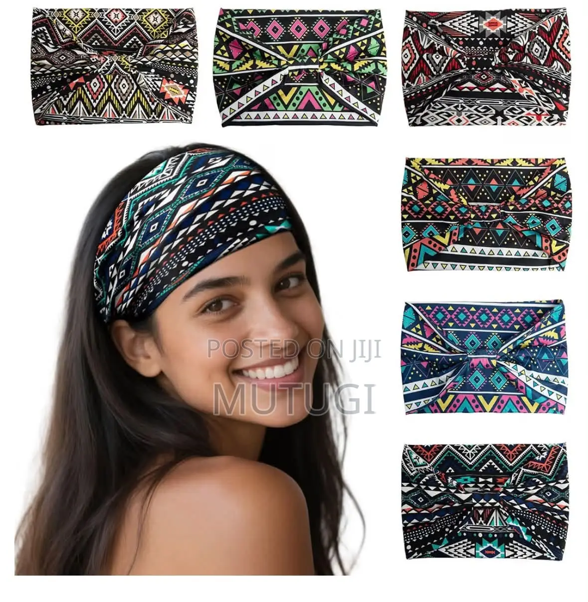 Women's Boho Headbands Featuring Thick, Elastic, Non-Slip Design