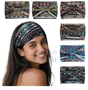 Women's Boho Headbands Featuring Thick, Elastic, Non-Slip Design