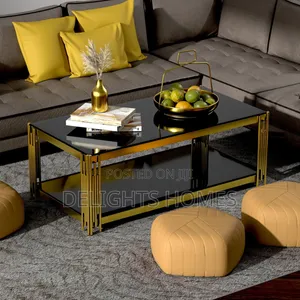 Luxury High Quality Rectangle Tempered Glass Coffee Table