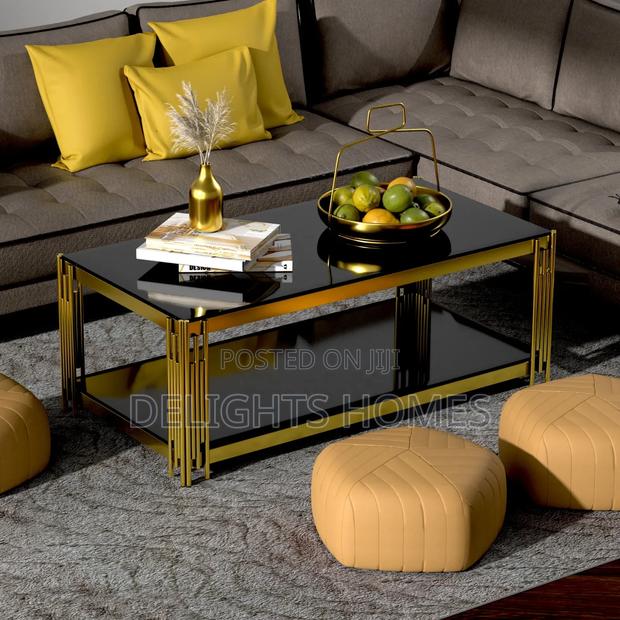 Luxury High Quality Rectangle Tempered Glass Coffee Table