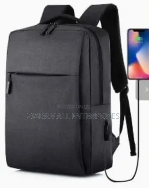Antitheft Laptop Bag With a USB Charging Port - Grey