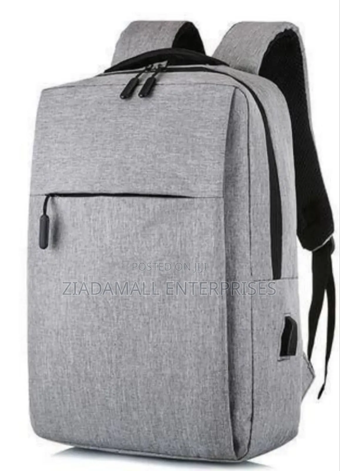 Antitheft Laptop Bag With a USB Charging Port - Grey