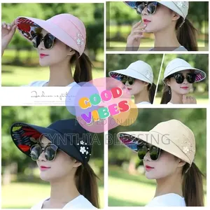 Foldable Sun Hats White