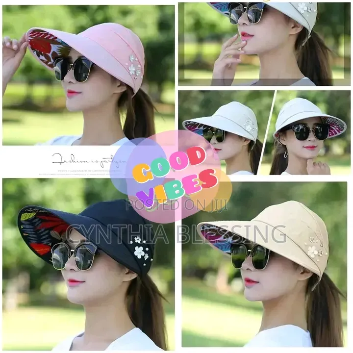 Foldable Sun Hats White