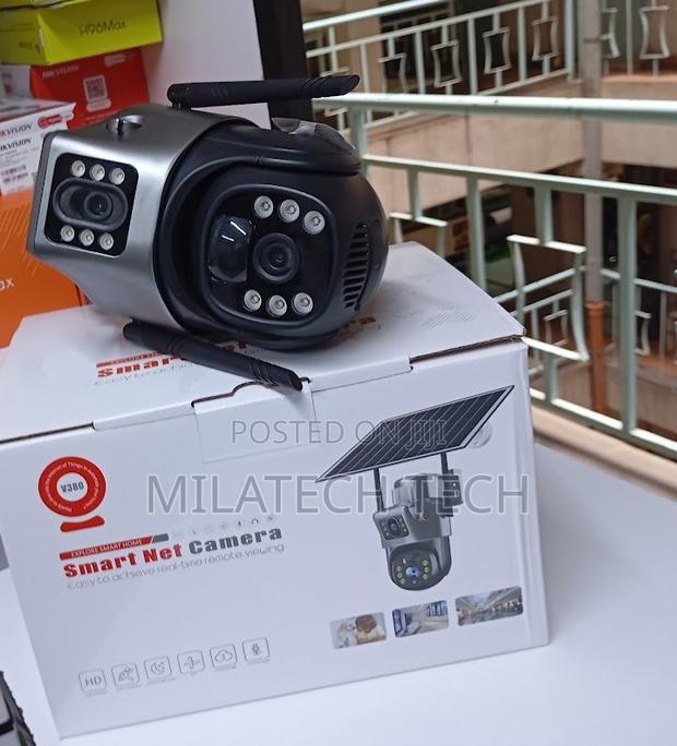 HD 4G Solar CCTV Camera – Dual Lens PTZ SIM Card Security Camera
