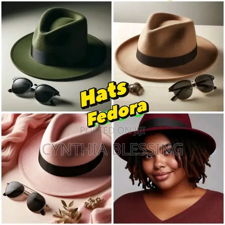 Classy Fedora Hats Wide Brim Smooth Felt