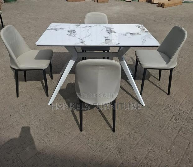 Modern Marble 4 Seater Dining Table - main view