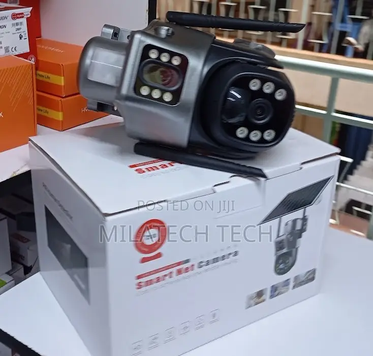4G Solar PTZ Security Camera – Dual Lens Outdoor CCTV Night Vision