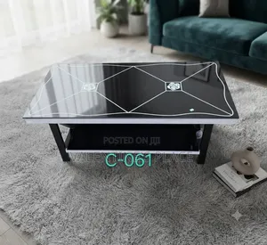 Modern Glass Coffee Table (Model C-061) - Sleek Living Room