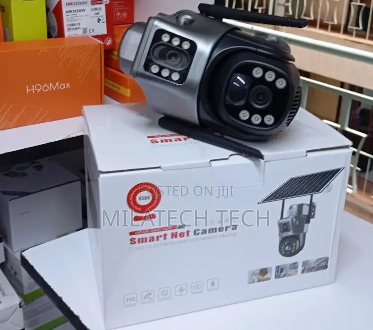 Dual Lens 4G SIM Solar CCTV – HD Outdoor Surveillance Camera
