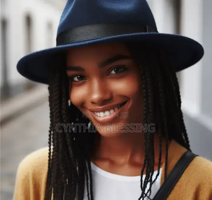 Fashion Navy Blue Fedora Hat