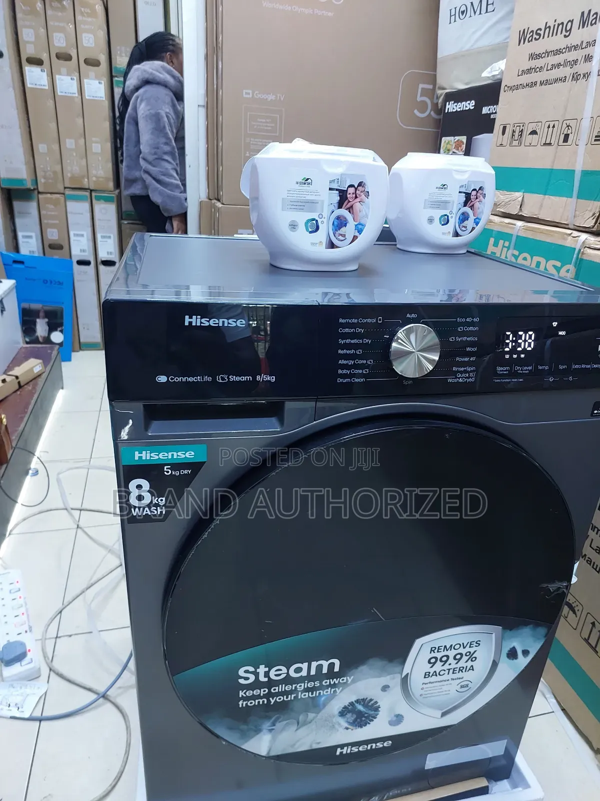 Hisense 8/5kg Wash Dry [Free Shockpads Cover) [Pay After Delivery]