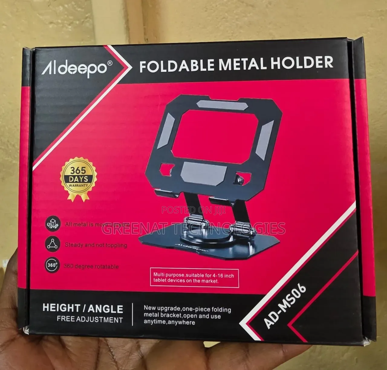 Aldeepo Foldable Metal Laptop Holder Ad-Ms06