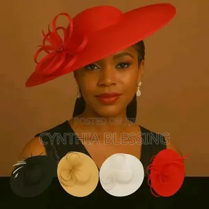 Headpiece Fascinator Red Black Yellow White