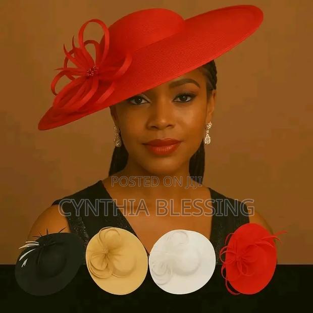 Headpiece Fascinator Red Black Yellow White