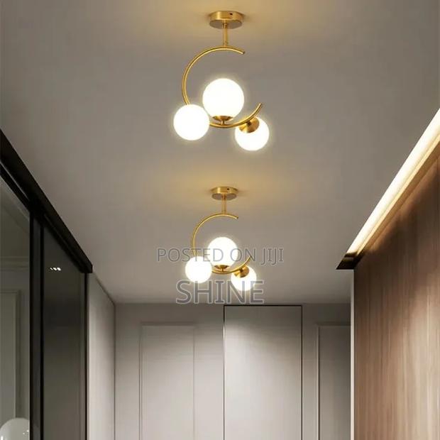 Modern Gold Globe Pendant Light - thumbnail 2