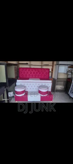 Pedicure Seat, 3 Seater Pink White