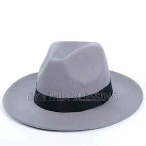 Grey Fedora Hat