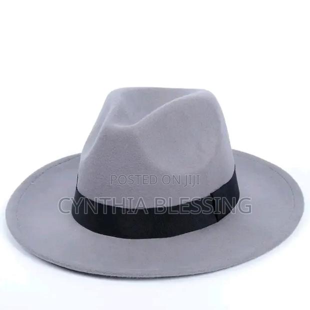 Grey Fedora Hat - main view