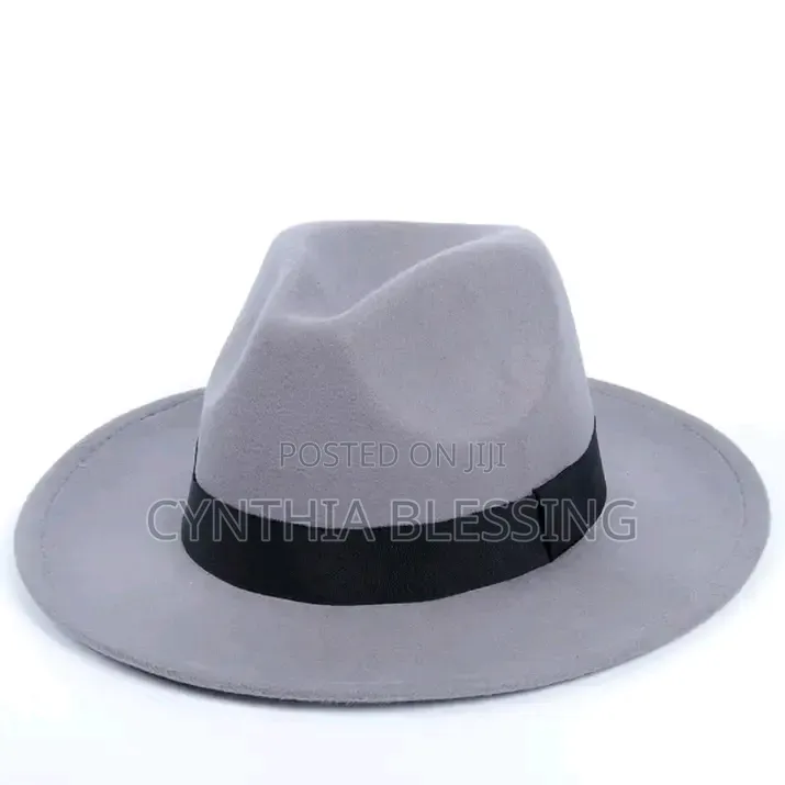 Grey Fedora Hat