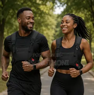 All Black Utility Chest Pack Running/ Hiking / Cycling Vest