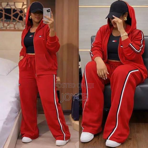 3 Piece Wide Leg Designer Tracksuit - thumbnail 2