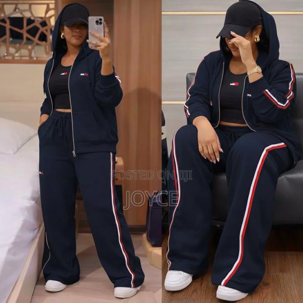 3 Piece Wide Leg Designer Tracksuit - thumbnail 3