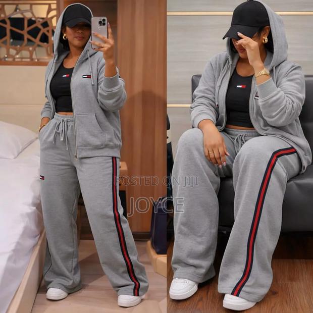 3 Piece Wide Leg Designer Tracksuit - thumbnail 4