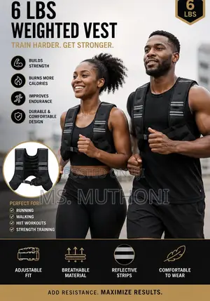 2.72kgs Weighted Vest With Reflective Band