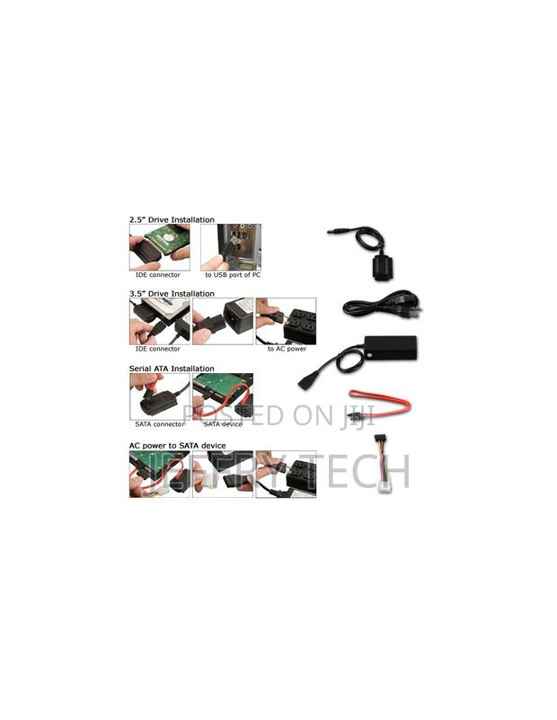 USB 2.0 to IDE SATA S-Ata 2.5 3.5 HD HDD Hard Drive Adapter Converter - thumbnail 2