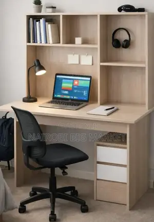 .Advanced 1.2m Imported Study Office Desk With Drawer Storage Space
