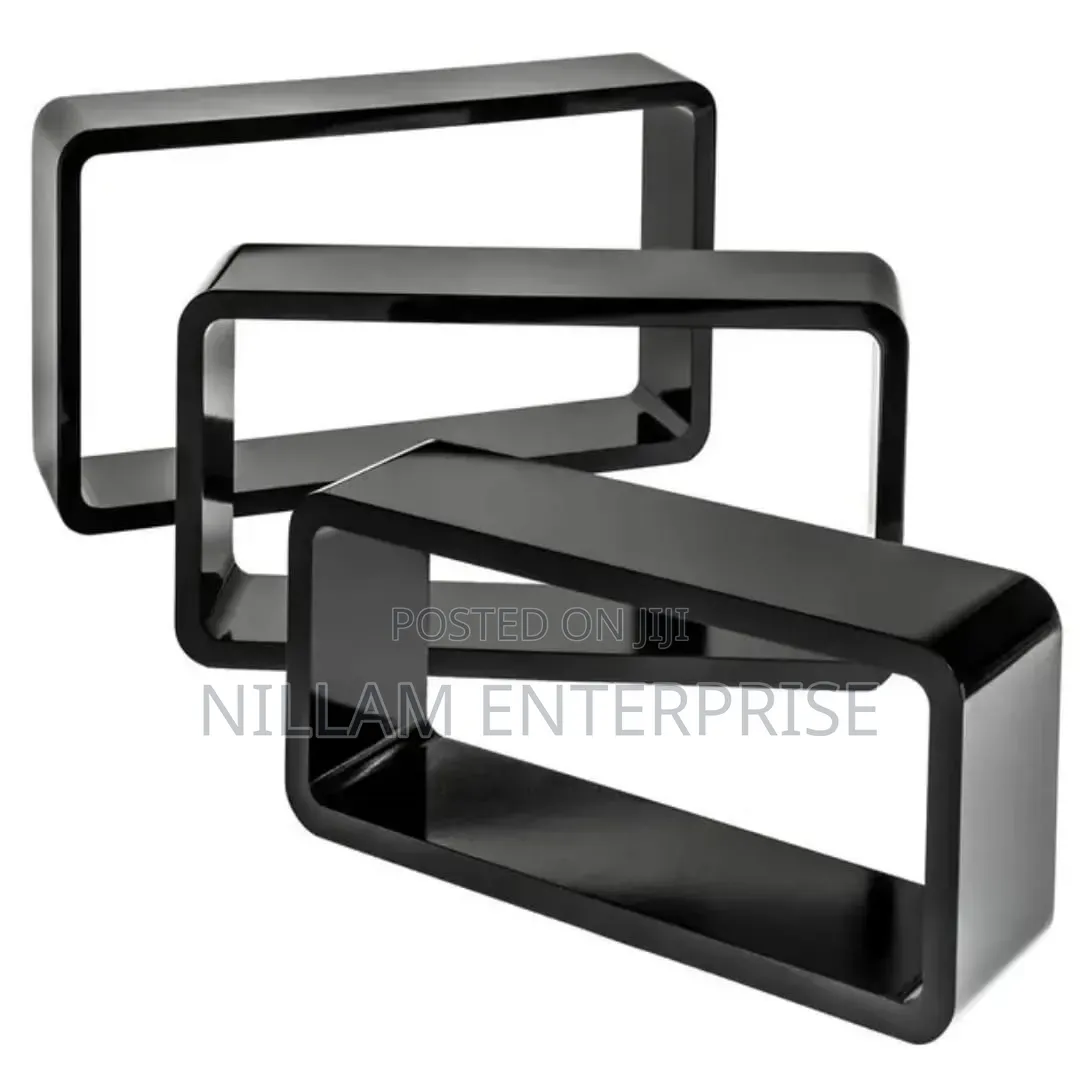 3Pcs Plastic Wood Floating Shelves