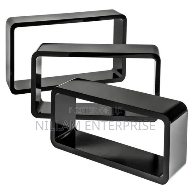 3Pcs Plastic Wood Floating Shelves