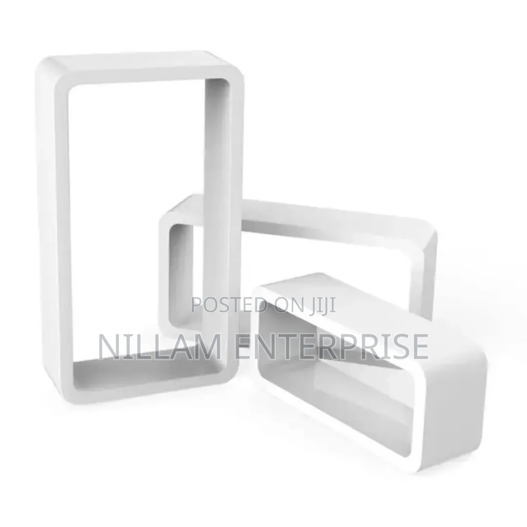 3Pcs Plastic Wood Floating Shelves