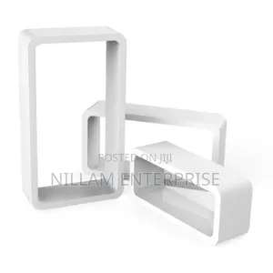 3Pcs Plastic Wood Floating Shelves