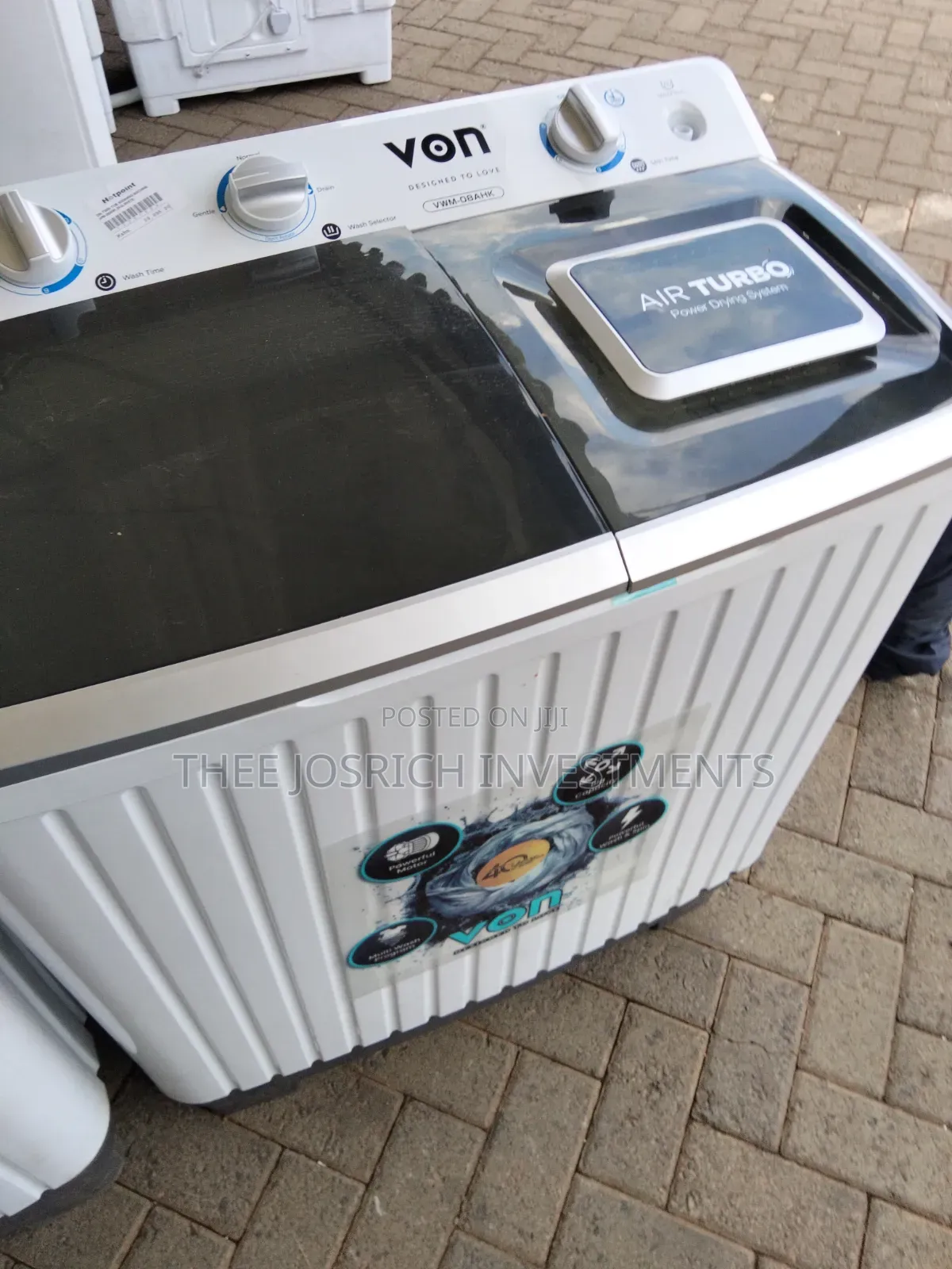 Von Twin Tub Washing Machine 8kg Top Load